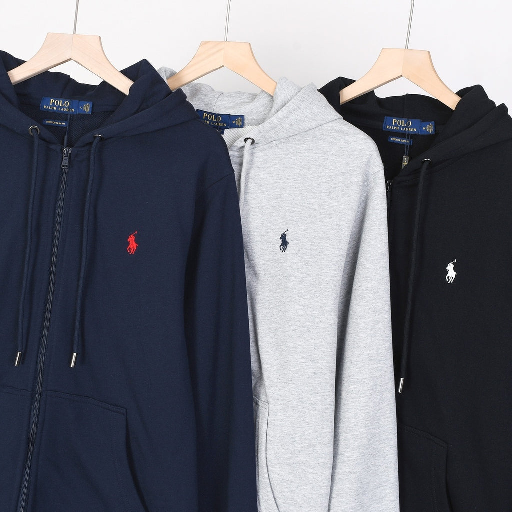 SWEAT ZIPPÉ POLO RALPH LAUREN SECONDE MAIN - BLEU FONCÉ | L'Élégance Durable
