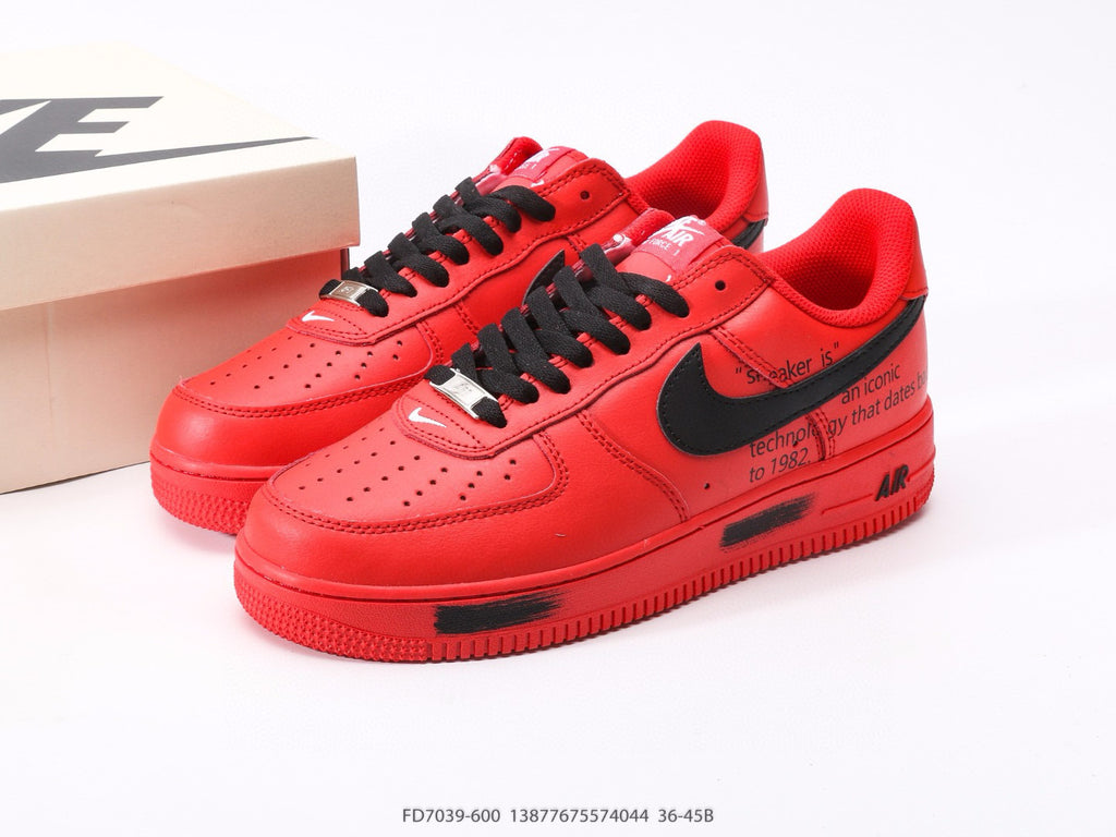 NIKE AIR FORCE 1 CUSTOM « RED ON BLACK » - L'ICÔNE PERSONNALISÉE
