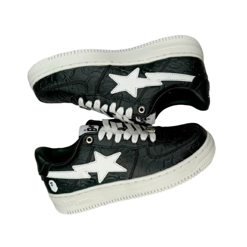 BAPE STA “Black Embossed Leather