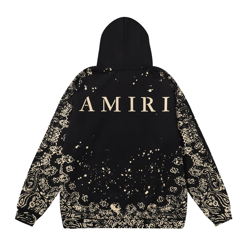 SWEAT AMIRI BANDANA BLEACH ALL OVER 'NOIR' | L'Audace Déteinte