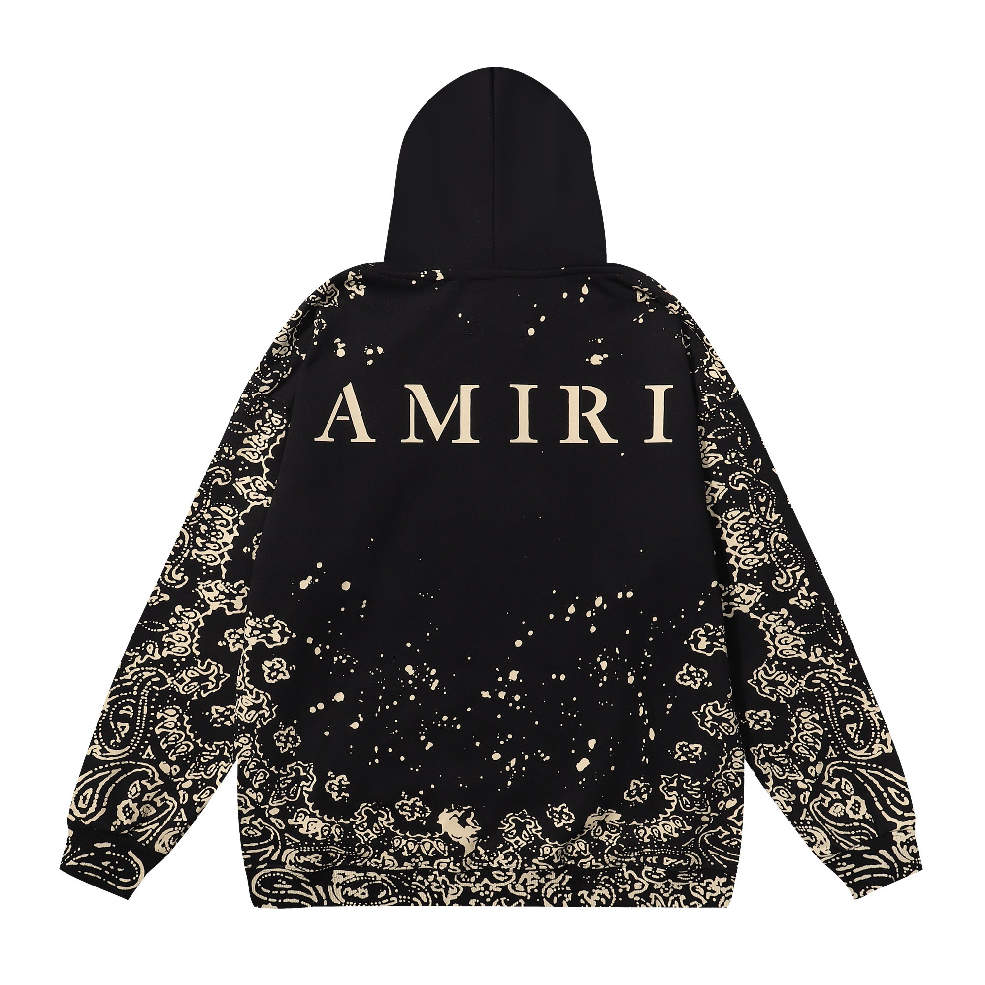 SWEAT AMIRI BANDANA BLEACH ALL OVER 'NOIR' | L'Audace Déteinte