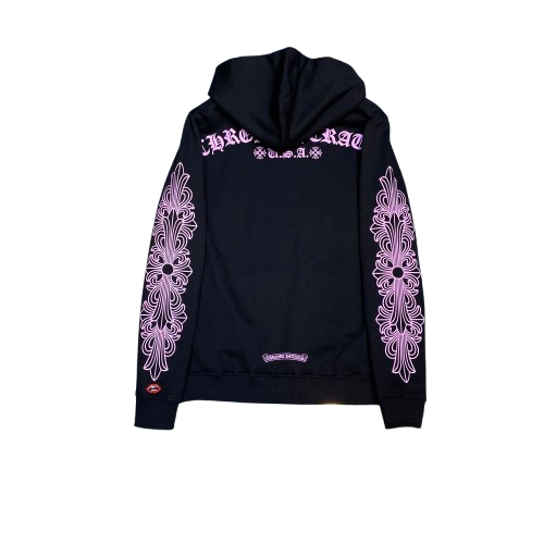 SWEAT CHROME HEARTS "BLACK PINK FLORAL" | L'Élégance Gothique Florale