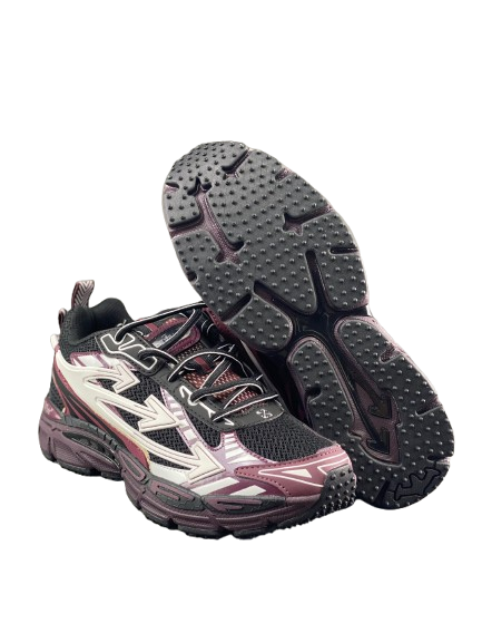Off-White Running Style – Black / Burgundy / Cream
