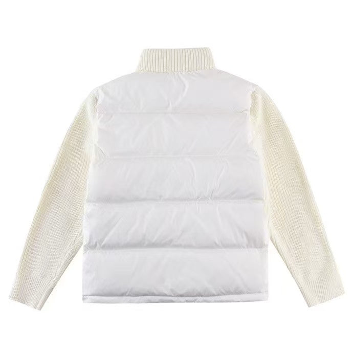 CARDIGAN MATELASSÉ EN LAINE BLANC - ÉLÉGANCE TEXTURÉE