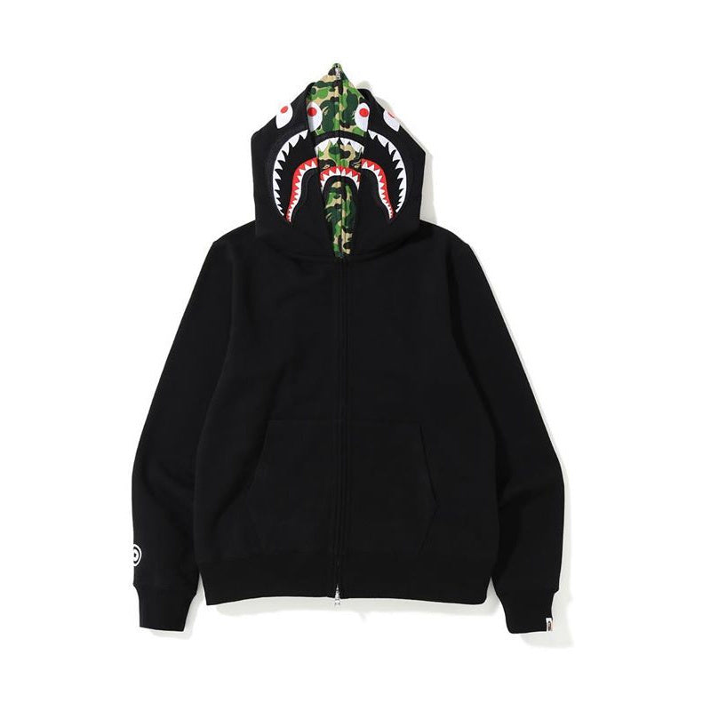 BAPE ABC Shark Full Zip Double Hoodie Noir/Rose