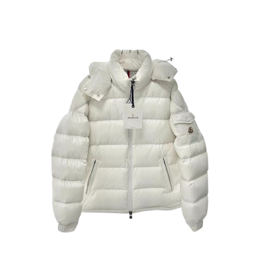 DOUDOUNE À CAPUCHE MONCLER MAYA BLANC - L'ICÔNE ABSOLUE