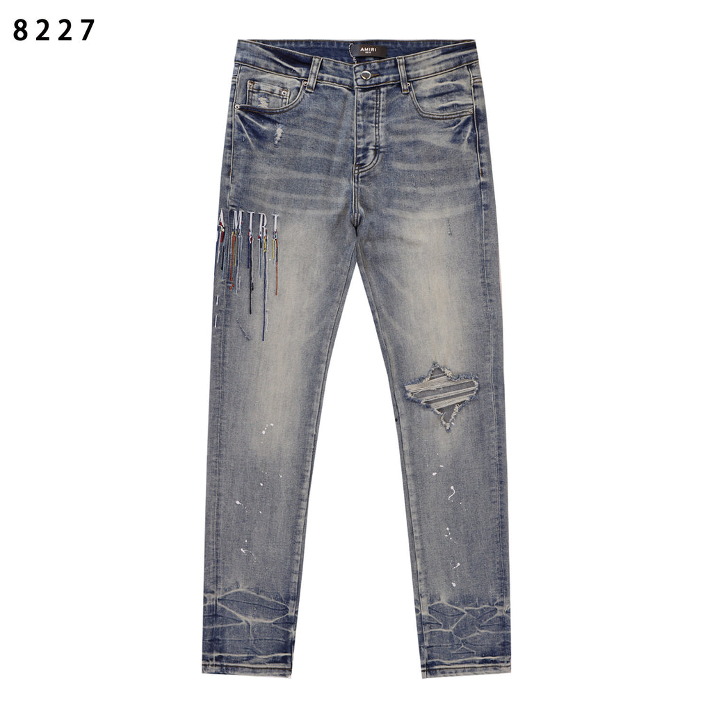 JEAN AMIRI PAINT DRIP LOGO 'CLAY INDIGO' | L'Art en Mouvement