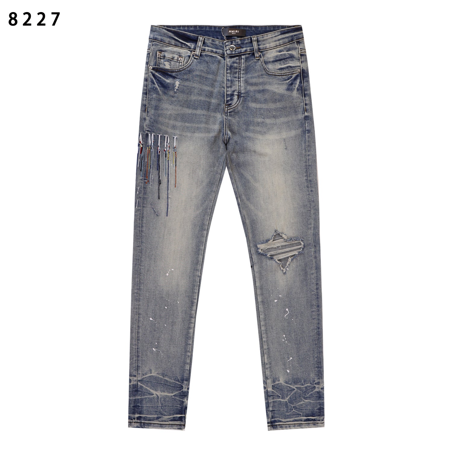 JEAN AMIRI PAINT DRIP LOGO 'CLAY INDIGO' | L'Art en Mouvement