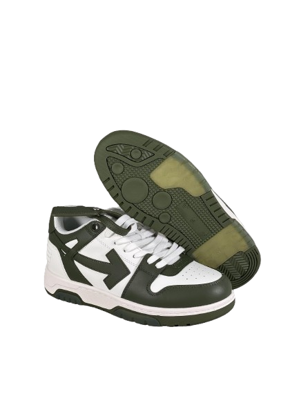 Off-White Out of Office Low – White / Dark Green