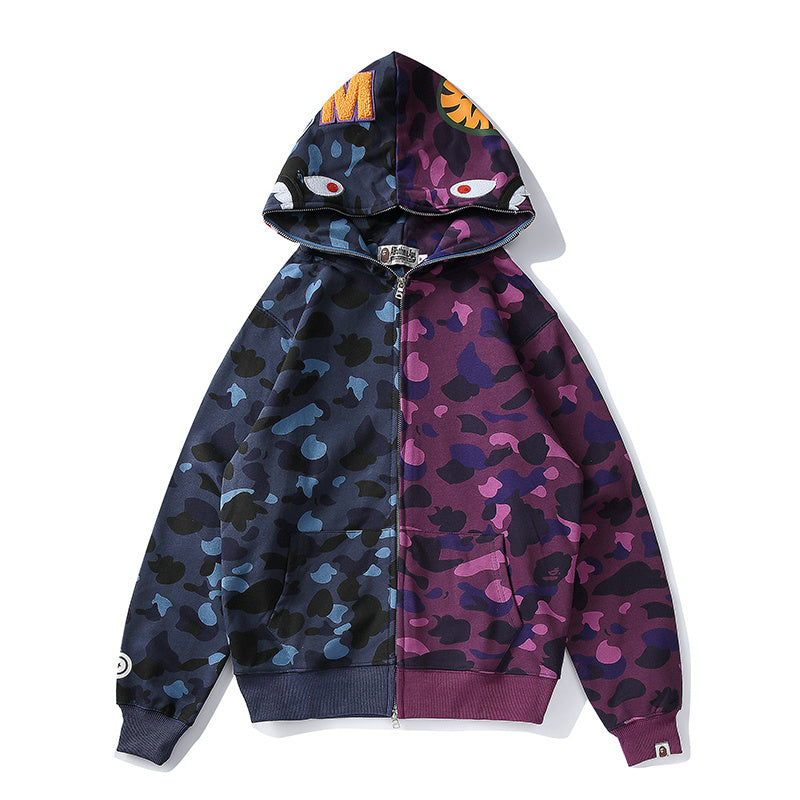 BAPE Hoodie Color Camo Shark Full Zip - Édition Limitée
