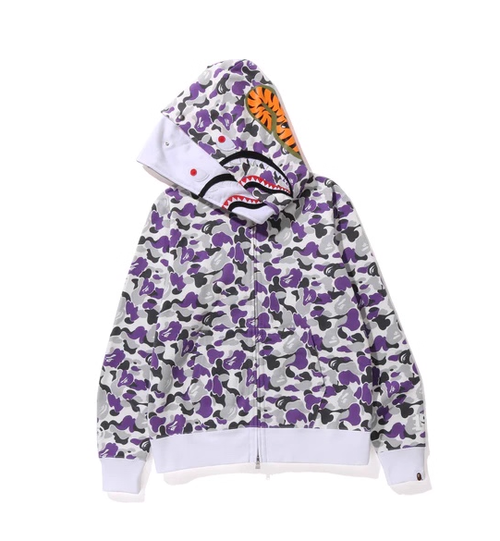 Bape SOHO 19th Anniversary Store Camo Double Shark Hoodie