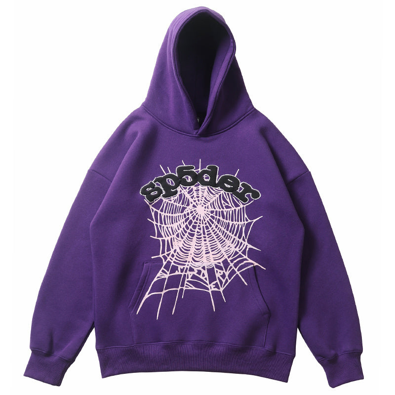 HOODIE SP5DER WEB - Violet | L'Élégance Urbaine