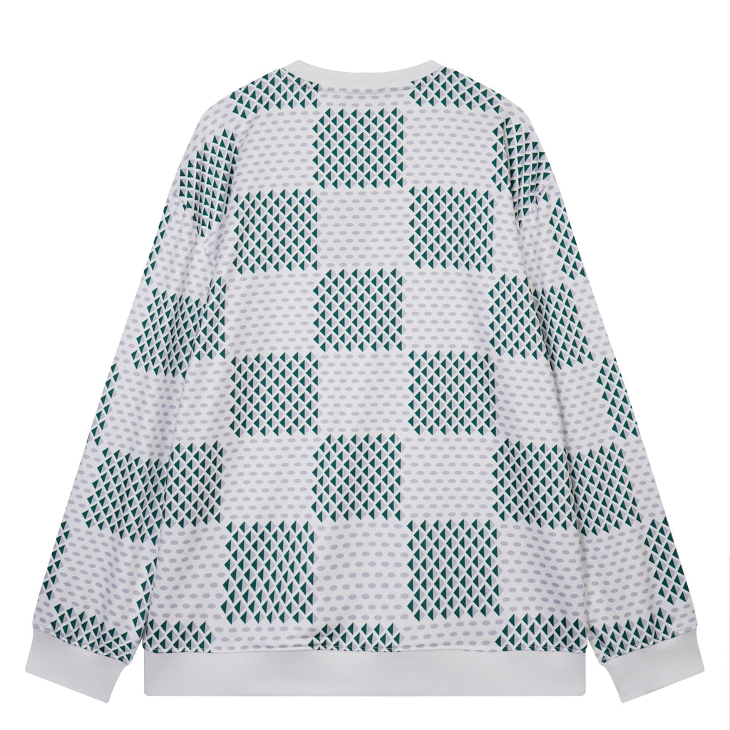 PULLOVER DAMIER JACQUARD COTON | L'Héritage Tissé