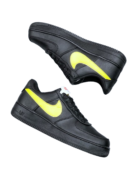 NIKE AIR FORCE 1 '07 « YELLOW SWOOSH » - L'ÉTINCELLE SUR LE BLANC PUR