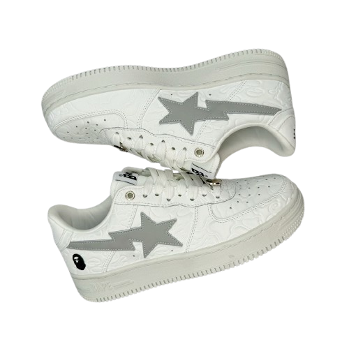 BAPE STA “Grey Embossed Leather”