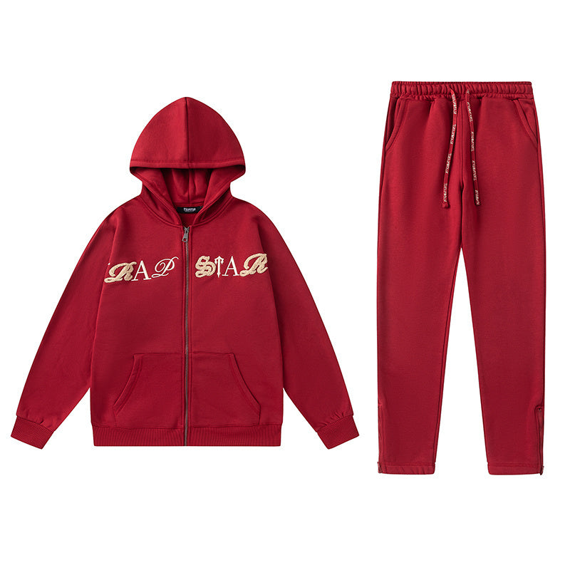 Ensemble trapstrar - script zip through hoodie tracksuit