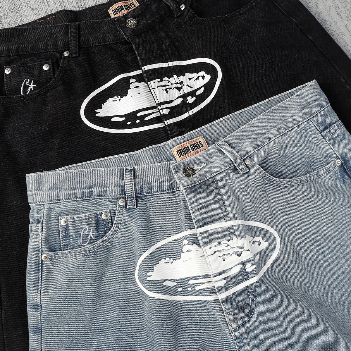 Corteiz shorts en Jean Denim