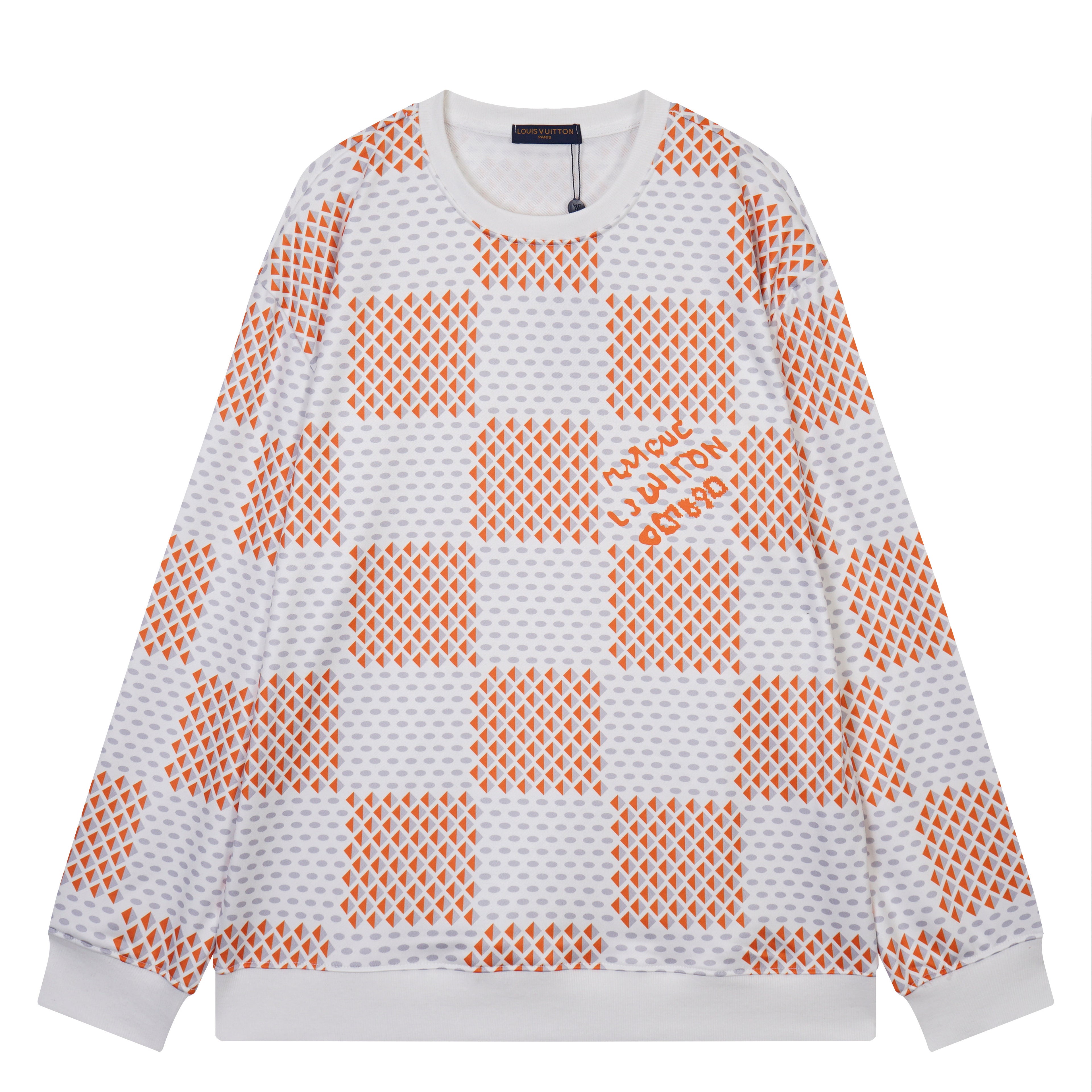 PULLOVER DAMIER JACQUARD COTON | L'Héritage Tissé