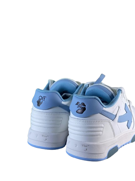 Off-White Out of Office – Ice Blue Heel View