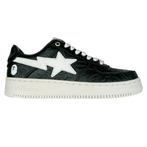 BAPE STA “Black Embossed Leather