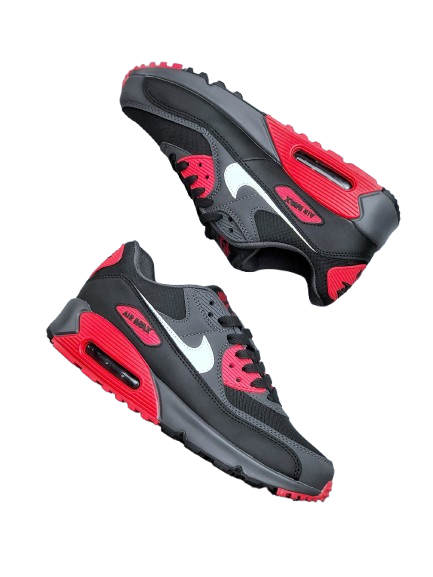 NIKE AIR MAX 90 « IRON GREY / FIRE RED » - LE CONTRASSE INDUSTRIEL