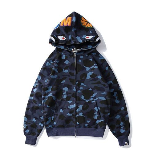 CAMO SHARK FULL ZIP HOODIE - BAPE®