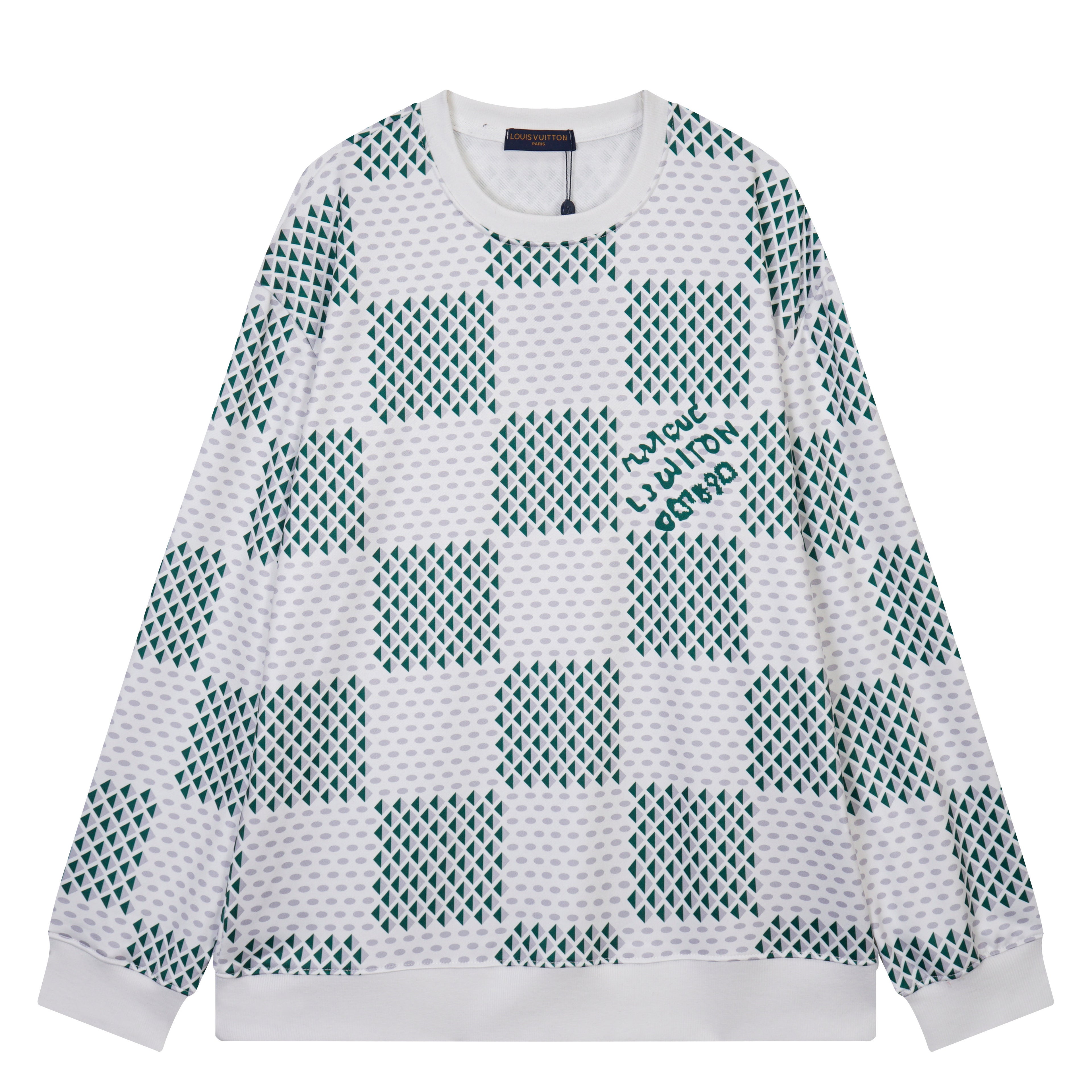 PULLOVER DAMIER JACQUARD COTON | L'Héritage Tissé