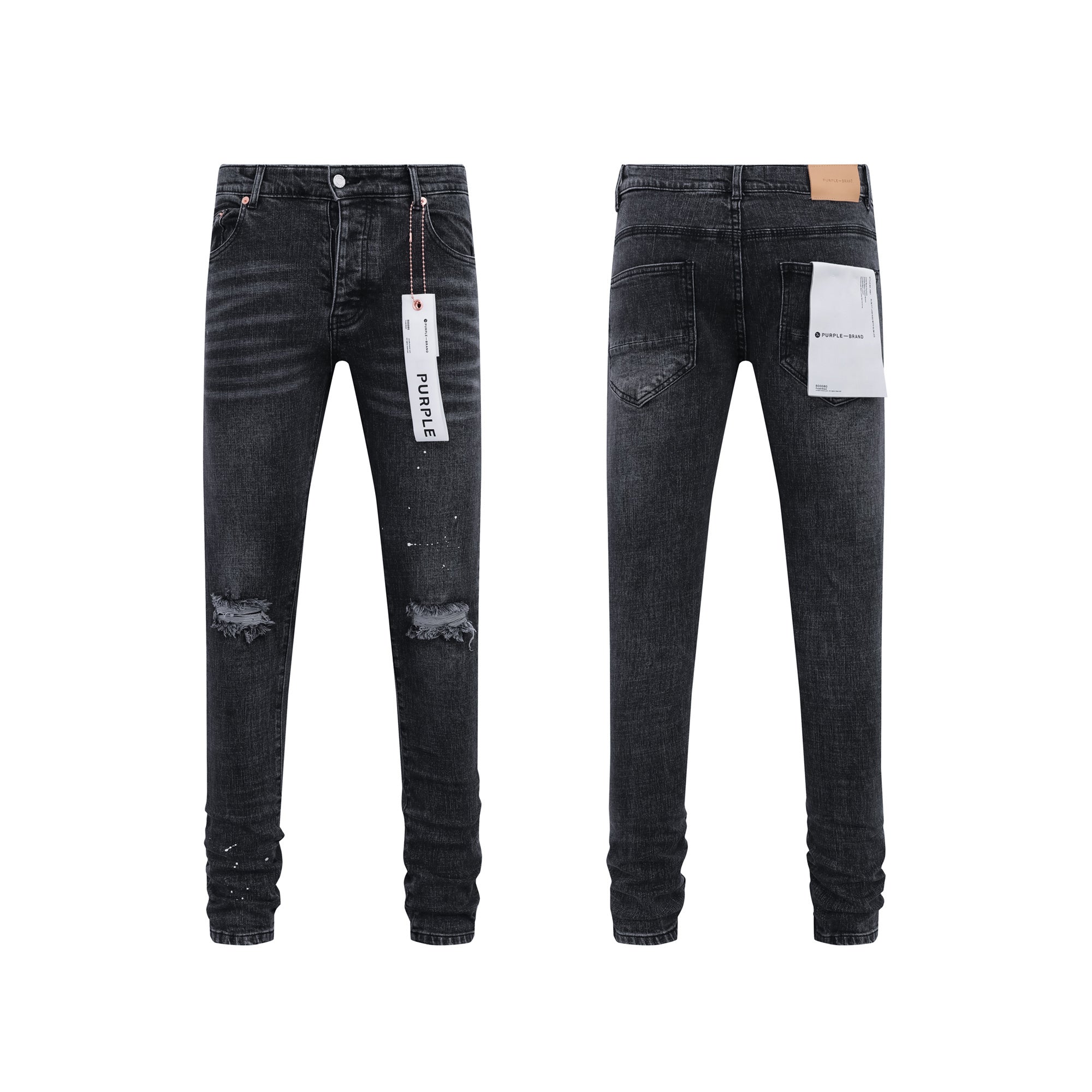 JEAN PURPLE "PAINT SPLATTER" | L'Art Urbain Porté