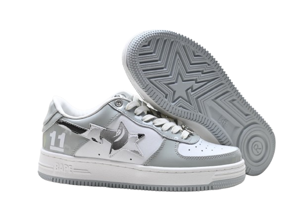 BAPE STA Low “Silver White”