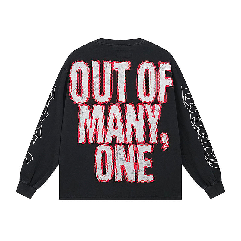 T-SHIRT MANCHES LONGUES "OUT OF MANY, ONE" | L'Unité dans l'Ombre