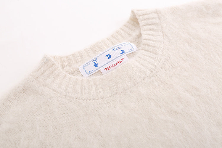 PULL OFF-WHITE LOGO IMPRIMÉ NOIR | L'Essence du Luxe Urbain