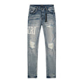 JEAN SKINNY AMIRI LOGO DÉCALÉ | L'Icone en Bleu