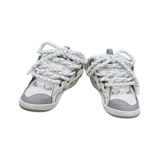 Lanvin Curb Sneakers - Édition Premium Blanc & Gris Clair
