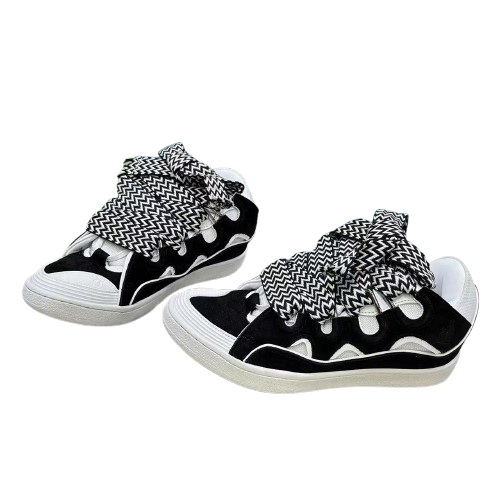 Lanvin Curb Sneakers – Édition Premium Noir & Blanc