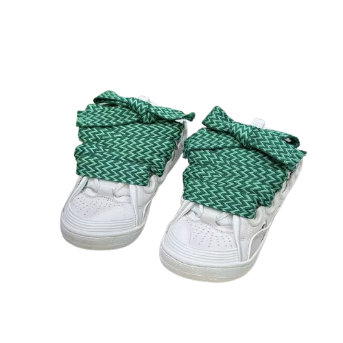 Lanvin Curb Sneakers – Édition Premium Blanc & Vert