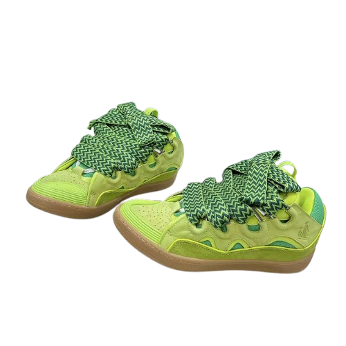 Lanvin Curb Sneakers – Édition Premium Vert & Marron