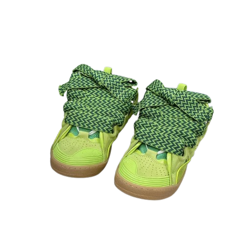 Lanvin Curb Sneakers – Édition Premium Vert & Marron