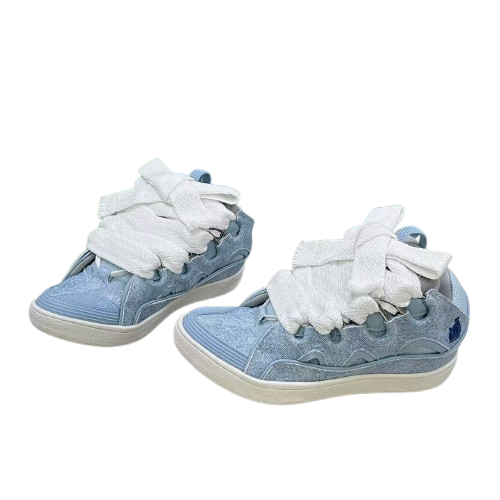 Lanvin Curb Sneakers – Édition Premium Bleu & Blanc