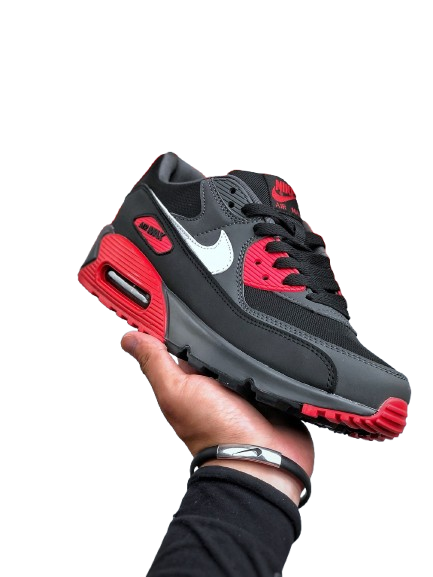 NIKE AIR MAX 90 « IRON GREY / FIRE RED » - LE CONTRASSE INDUSTRIEL