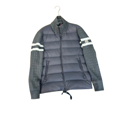 DOUDOUNE MONCLER À MANCHES TRICOTÉES GRIS - INNOVATION ALPINE
