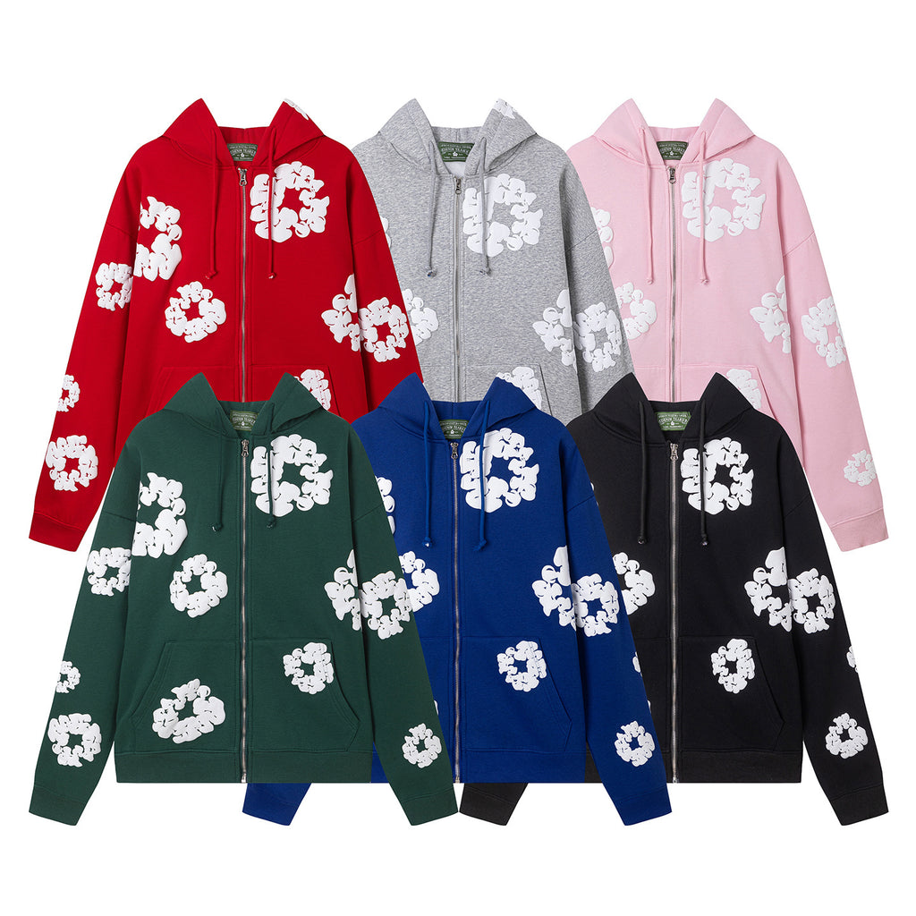 SWEAT À CAPUCHE ZIPPÉ DENIM TEARS "COURONNE" | La Majesté du Peuple