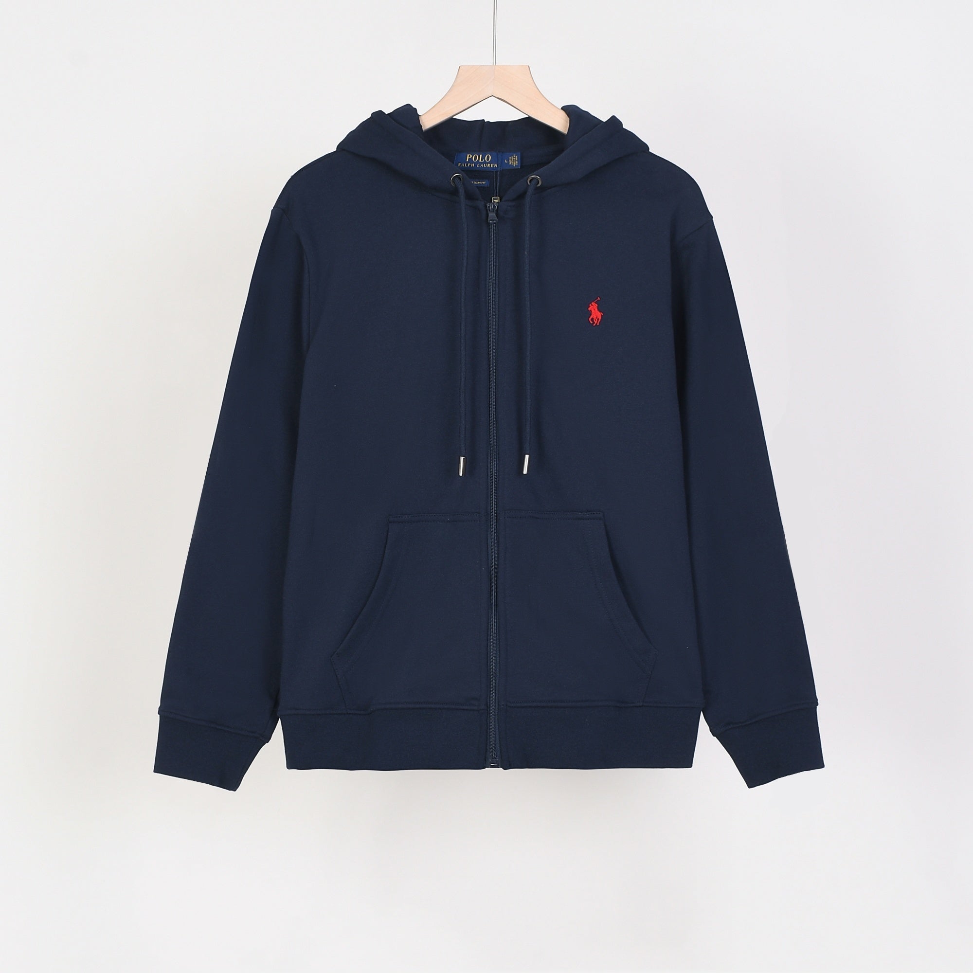 SWEAT ZIPPÉ POLO RALPH LAUREN SECONDE MAIN - BLEU FONCÉ | L'Élégance Durable