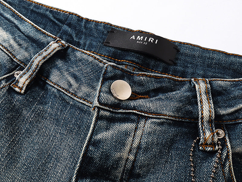 JEAN SKINNY AMIRI LOGO DÉCALÉ | L'Icone en Bleu