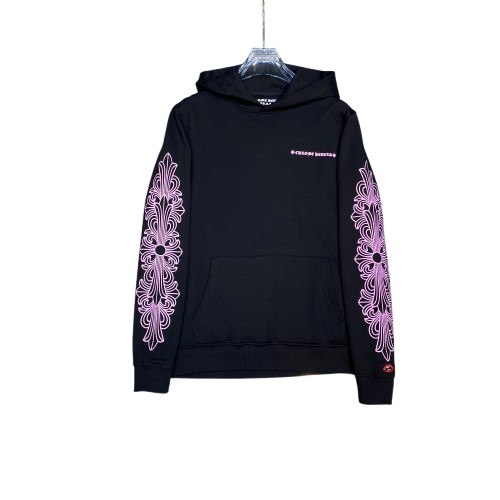 SWEAT CHROME HEARTS "BLACK PINK FLORAL" | L'Élégance Gothique Florale