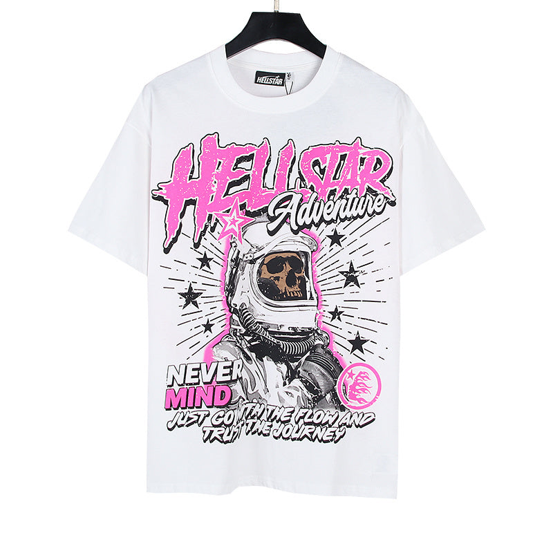T-SHIRT HELLSTAR ADVENTURE BLANC | L'Exploration Ténébreuse