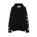 SWEAT À FERMETURE ÉCLAIR OFF-WHITE CAPUCHE | L'Icone Urbaine
