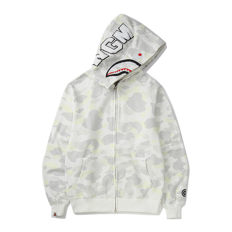 CAMO SHARK FULL ZIP HOODIE - BAPE®
