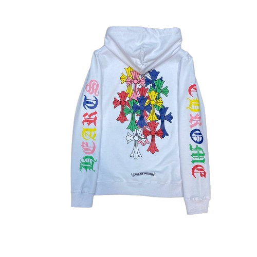 SWEAT CHROME HEARTS CROSS « WHITE/MULTICOLOR » | La Croix Arc-En-Ciel