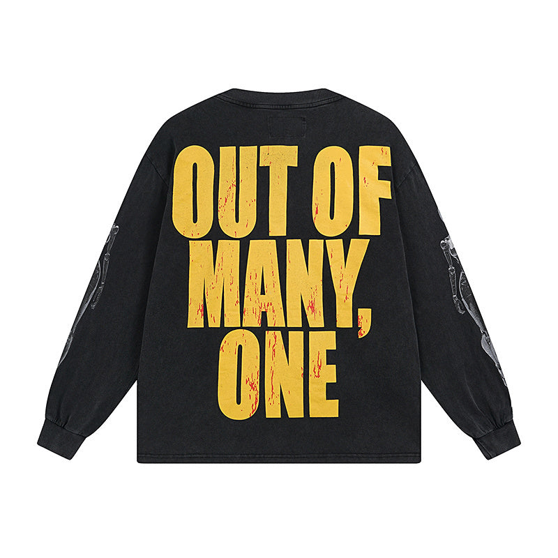 T-SHIRT MANCHES LONGUES "OUT OF MANY, ONE" | L'Unité dans l'Ombre