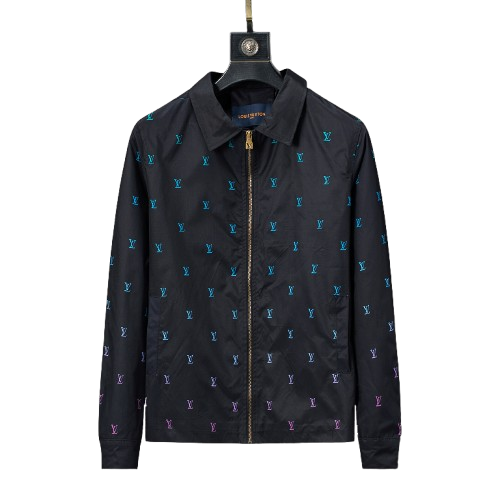 BLOUSON SPORTSWEAR BRODÉ LV BLASON GRADIENT EN DENIM